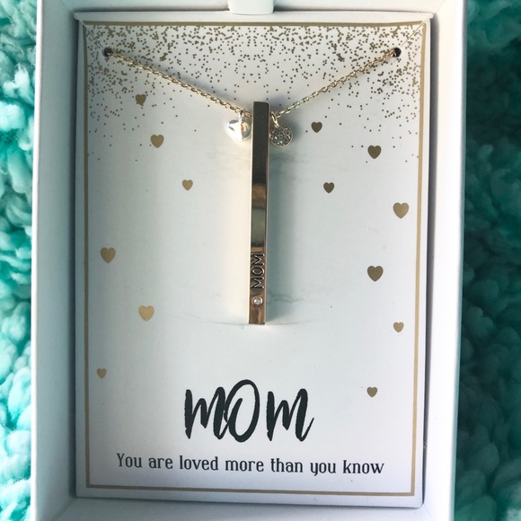 MOM 💝 Bar Necklace w tiny heart & flower by New Directions - Picture 8 of 10